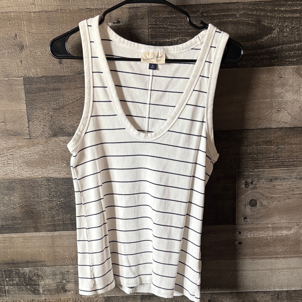 Universal Thread Striped Scoop Neck Tank Top